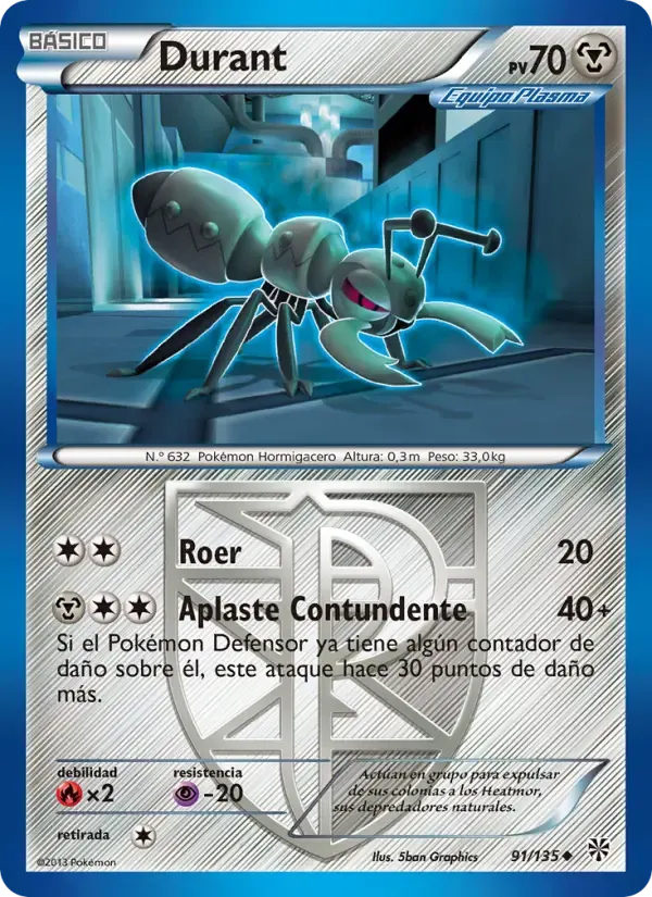 Durant — Tormenta Plasma 91 Spanish Pokémon card