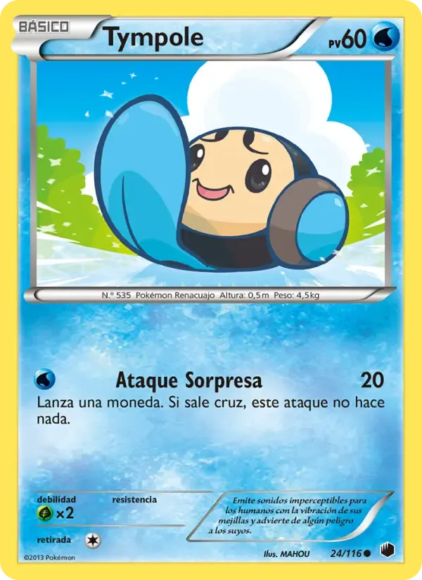 Tympole — Glaciación Plasma 24 Spanish Pokémon card