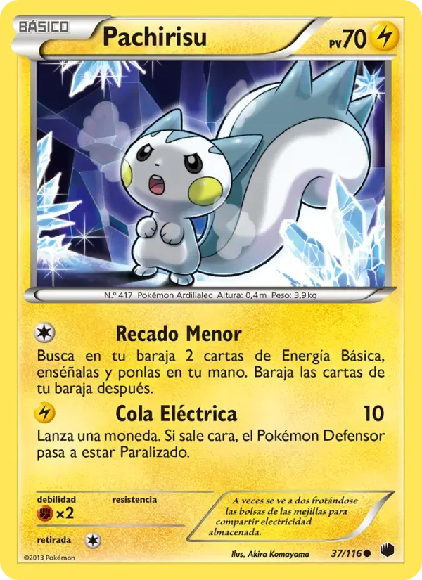 Pachirisu — Glaciación Plasma 37 Spanish Pokémon card