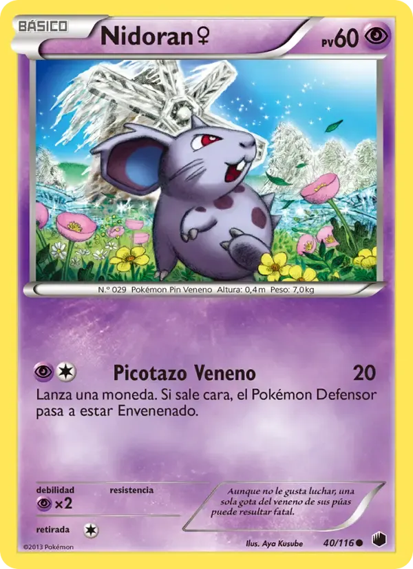 Nidoran♀ — Glaciación Plasma 40 Spanish Pokémon card