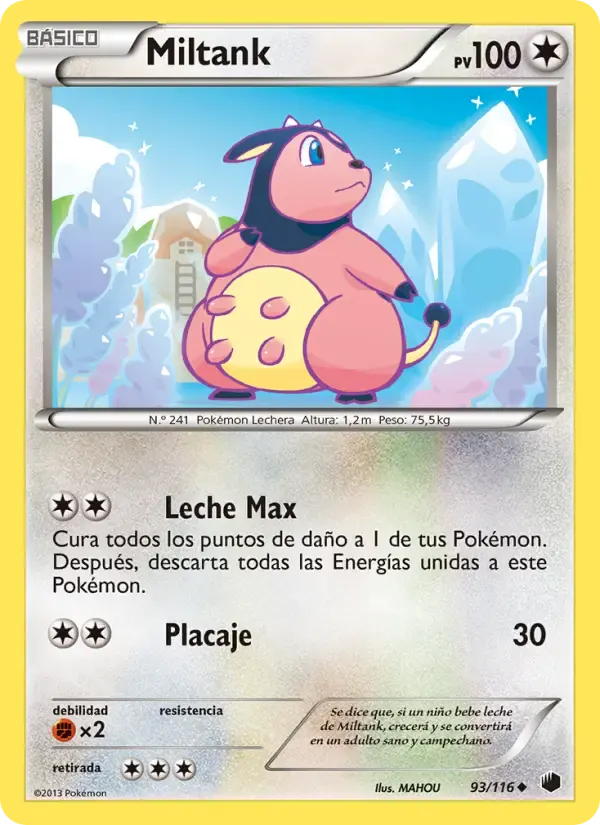 Miltank — Glaciación Plasma 93 Spanish Pokémon card