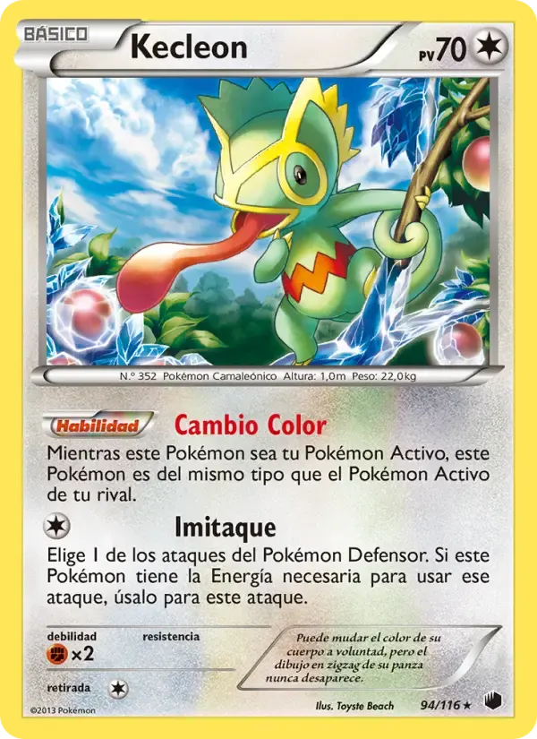 Kecleon — Glaciación Plasma 94 Spanish Pokémon card