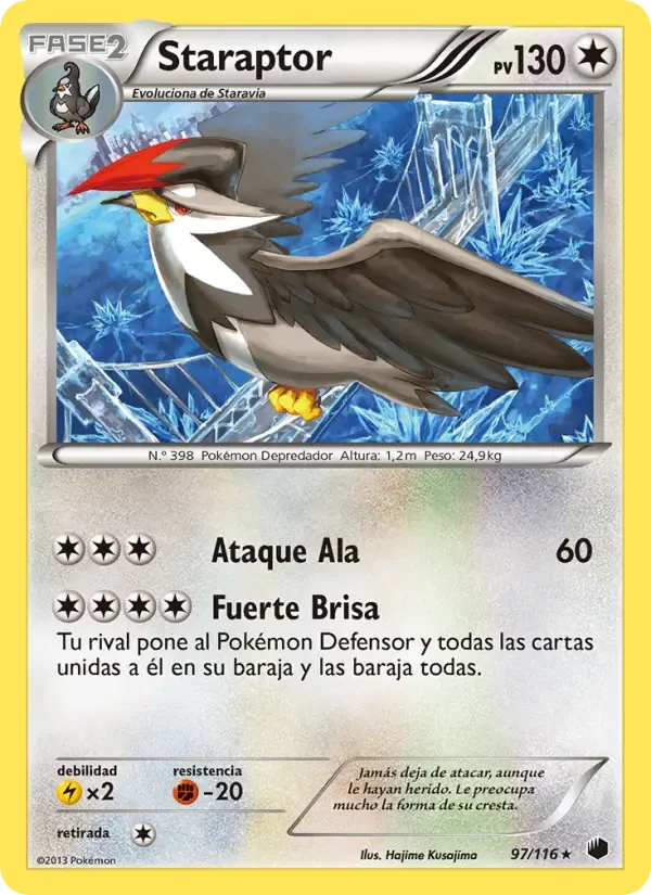 Staraptor — Glaciación Plasma 97 Spanish Pokémon card