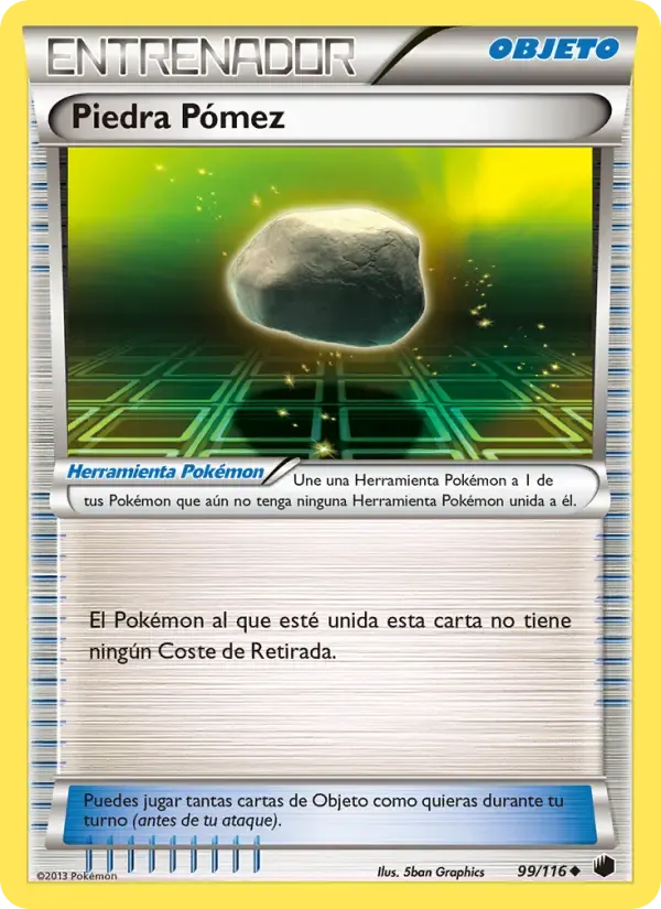 Piedra Pómez — Glaciación Plasma 99 Spanish Pokémon card