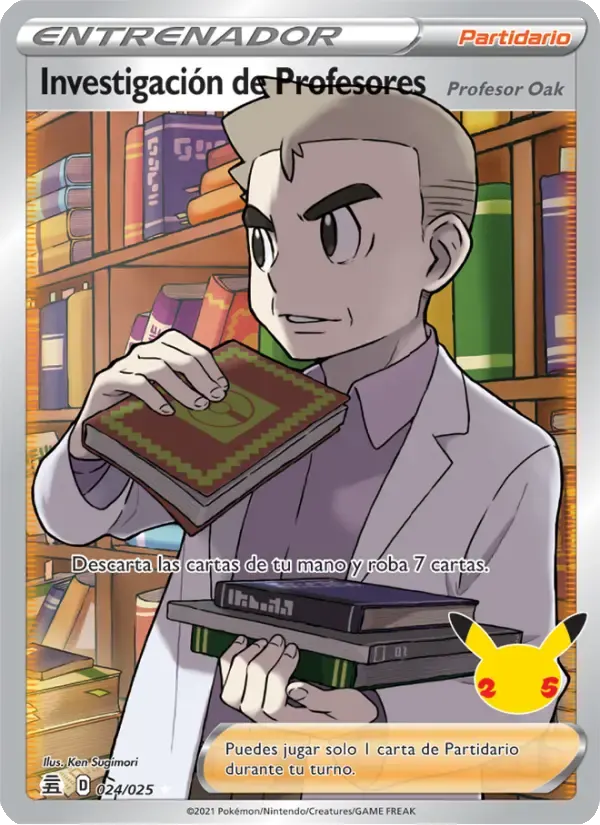 Investigación de Profesores (Profesor Oak) — Celebraciones 24 Spanish Pokémon card