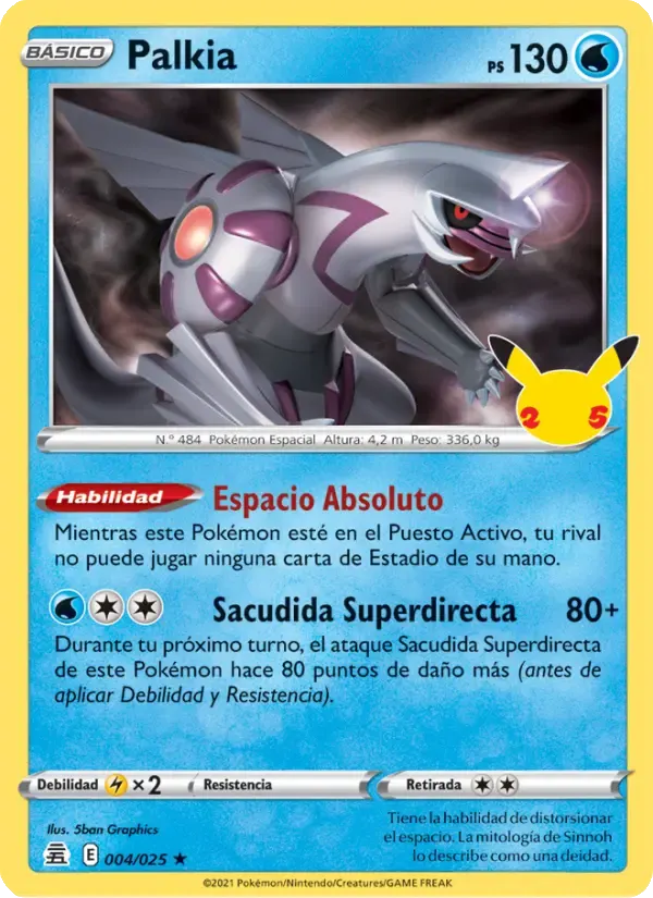 Palkia — Celebraciones 4 Spanish Pokémon card