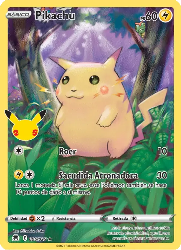 Pikachu — Celebraciones 5 Spanish Pokémon card