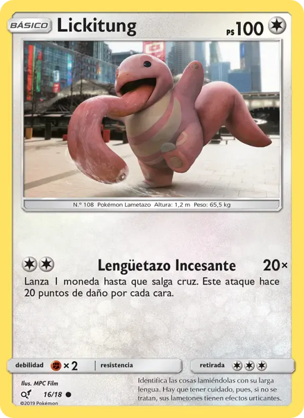 Lickitung — Detective Pikachu 16 Spanish Pokémon card