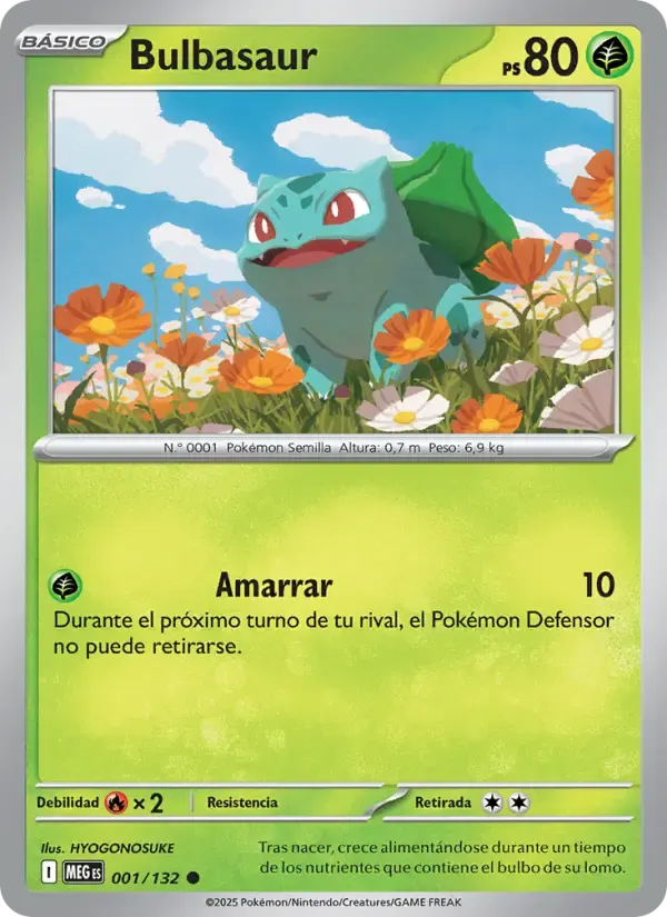 Bulbasaur — Megaevolución 1 Spanish Pokémon card