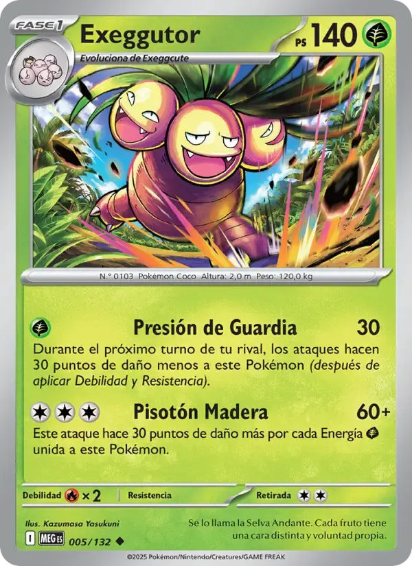 Exeggutor — Megaevolución 5 Spanish Pokémon card