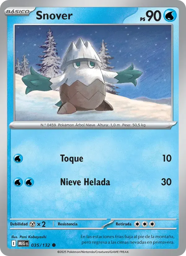 Snover — Megaevolución 35 Spanish Pokémon card
