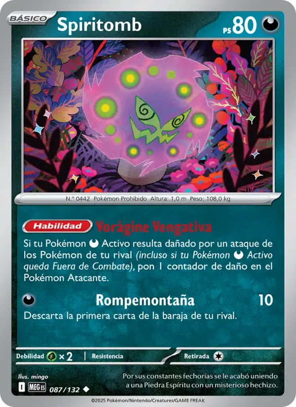 Spiritomb — Megaevolución 87 Spanish Pokémon card