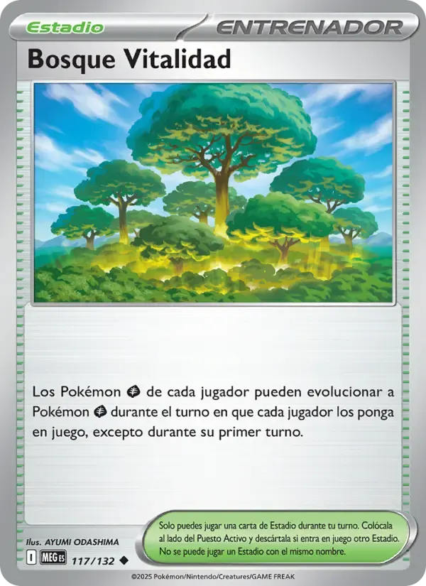 Bosque Vitalidad — Megaevolución 117 Spanish Pokémon card