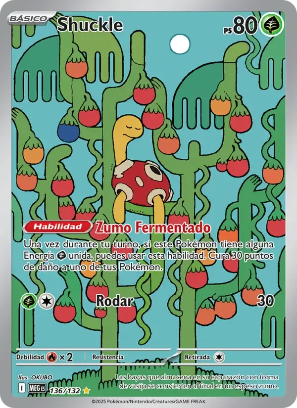 Shuckle — Megaevolución 136 Spanish Pokémon card