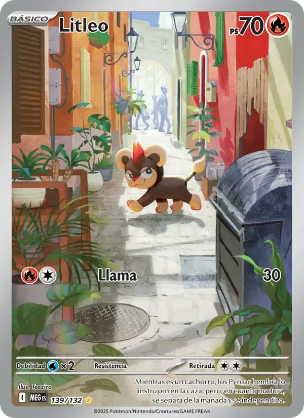 Litleo — Megaevolución 139 Spanish Pokémon card