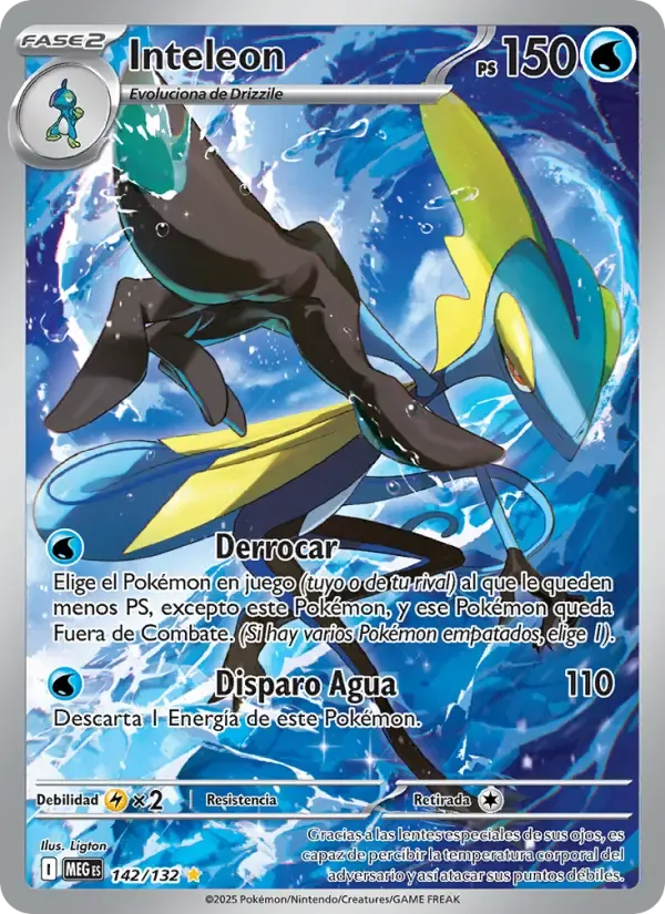 Inteleon — Megaevolución 142 Spanish Pokémon card