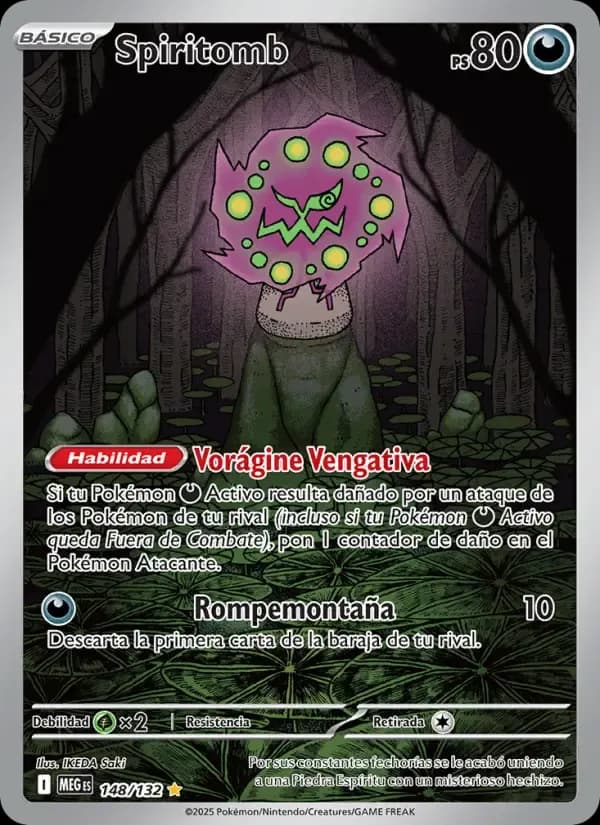 Spiritomb — Megaevolución 148 Spanish Pokémon card