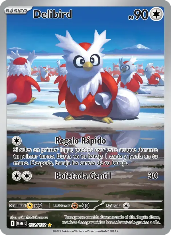 Delibird — Megaevolución 152 Spanish Pokémon card