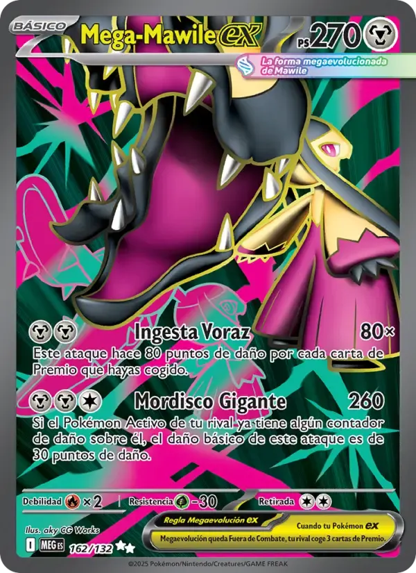 Mega-Mawile ex — Megaevolución 162 Spanish Pokémon card