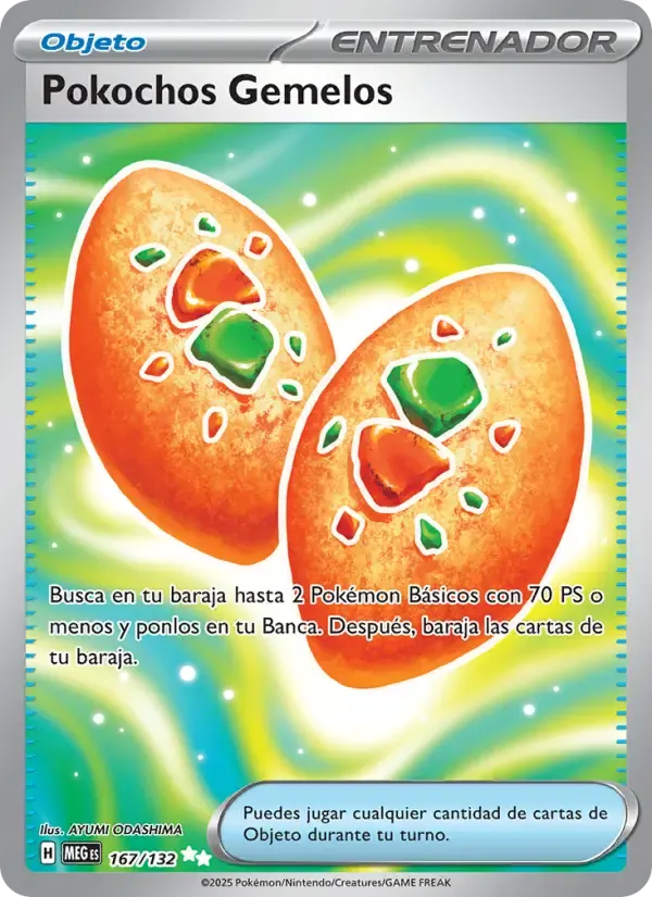 Pokochos Gemelos — Megaevolución 167 Spanish Pokémon card