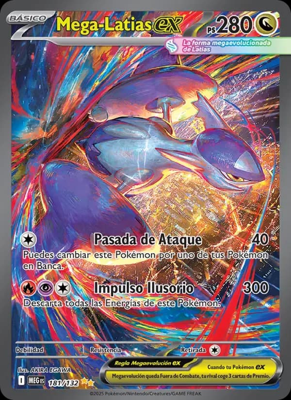Mega-Latias ex — Megaevolución 181 Spanish Pokémon card