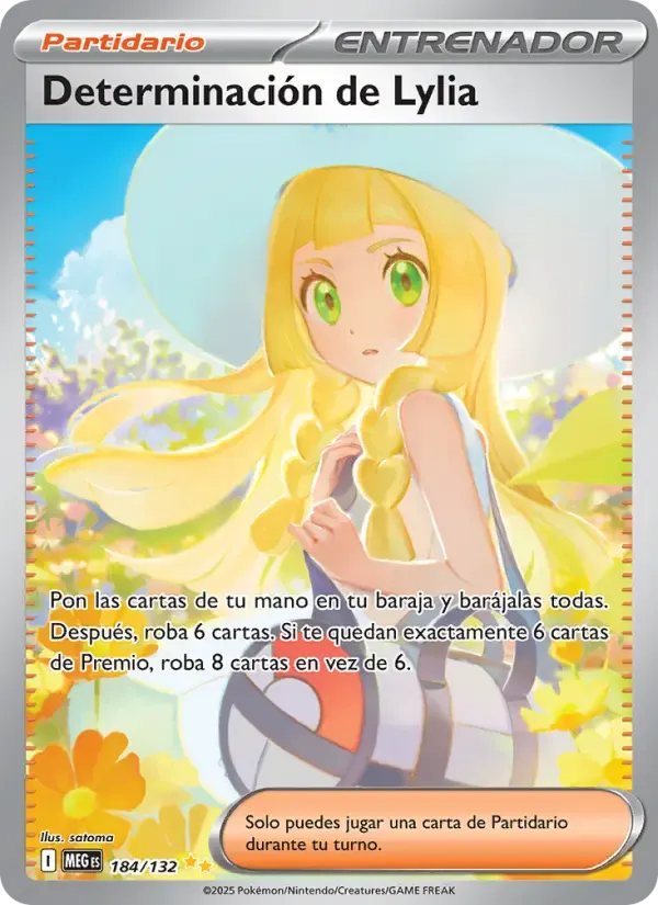 Determinación de Lylia — Megaevolución 184 Spanish Pokémon card