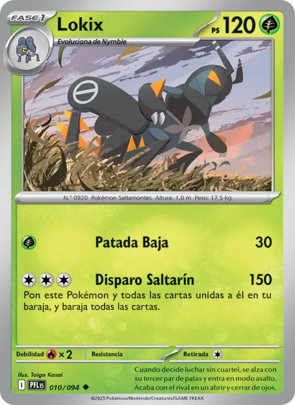 Lokix — Fuegos Fantasmales 10 Spanish Pokémon card