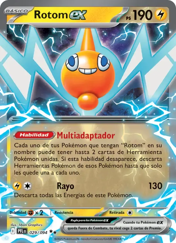 Rotom ex — Fuegos Fantasmales 29 Spanish Pokémon card