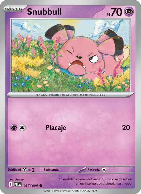 Snubbull — Fuegos Fantasmales 37 Spanish Pokémon card