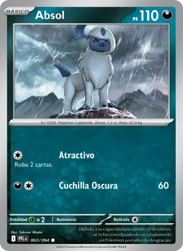 Absol — Fuegos Fantasmales 63 Spanish Pokémon card