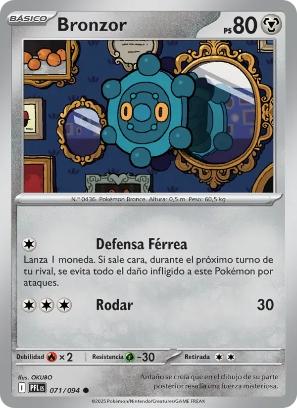 Bronzor — Fuegos Fantasmales 71 Spanish Pokémon card