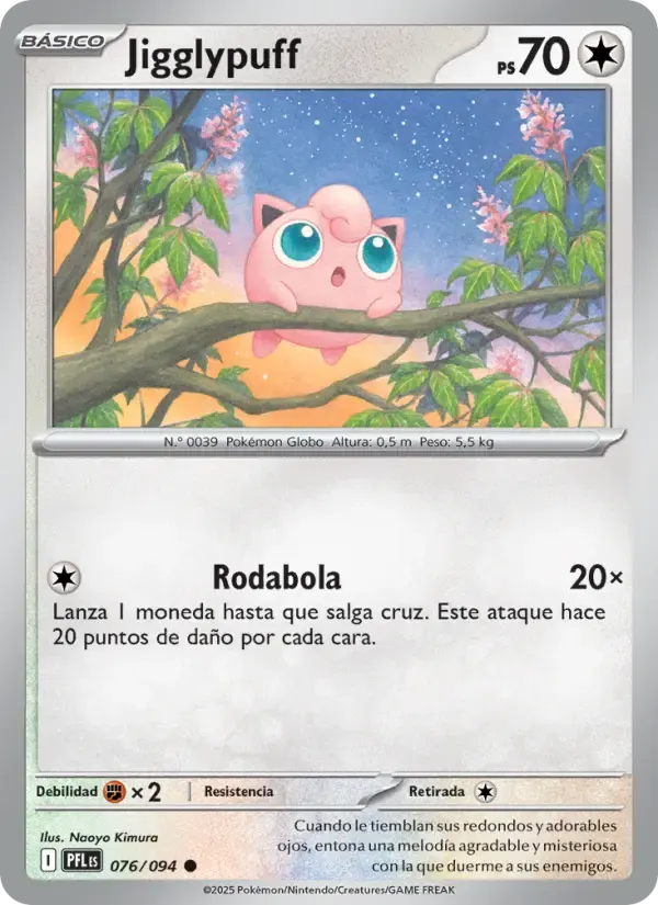 Jigglypuff — Fuegos Fantasmales 76 Spanish Pokémon card
