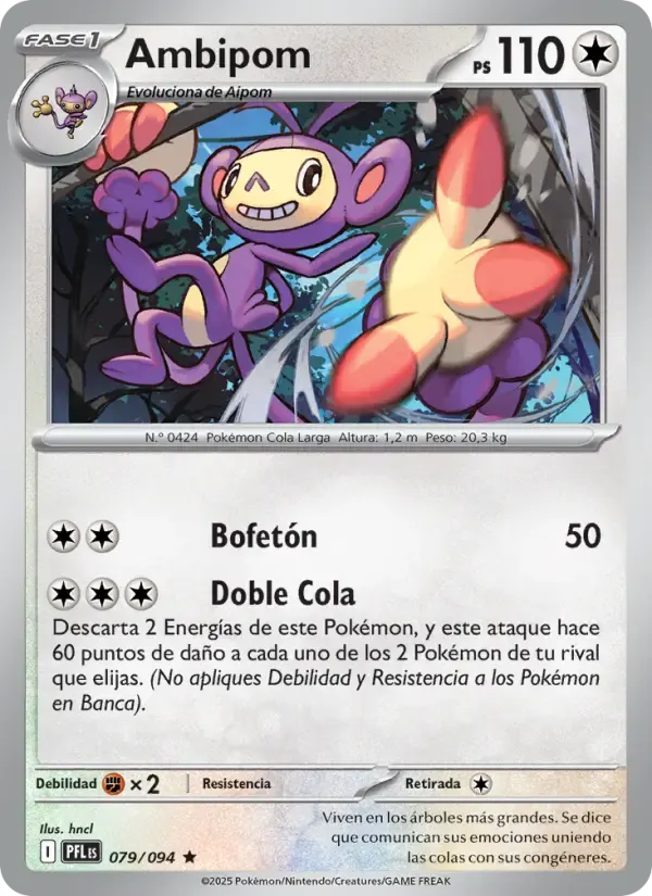 Ambipom — Fuegos Fantasmales 79 Spanish Pokémon card