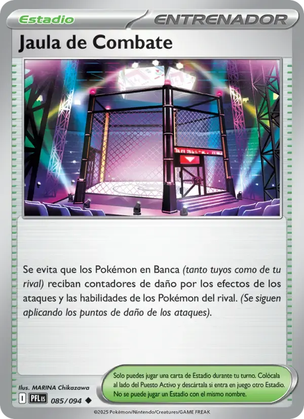 Jaula de Combate — Fuegos Fantasmales 85 Spanish Pokémon card