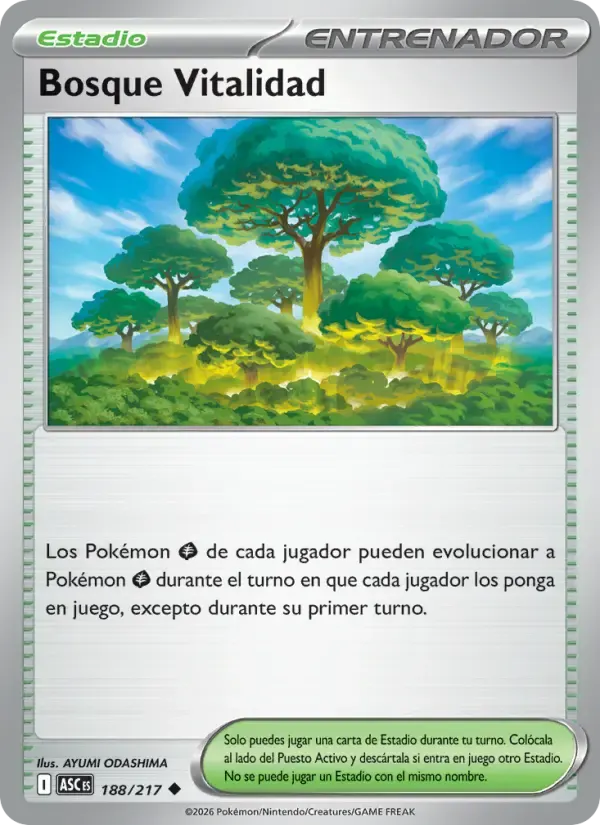 Bosque Vitalidad — Héroes Ascendentes 188 Spanish Pokémon card