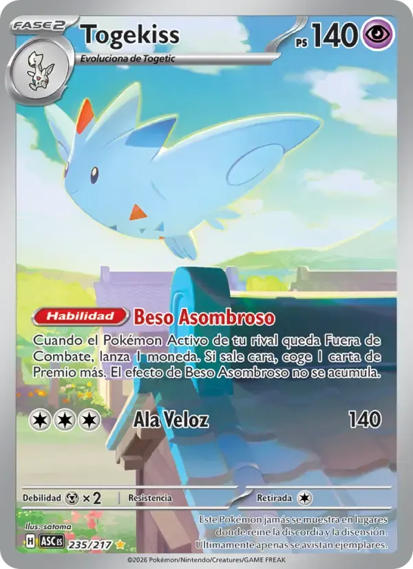 Togekiss — Héroes Ascendentes 235 Spanish Pokémon card