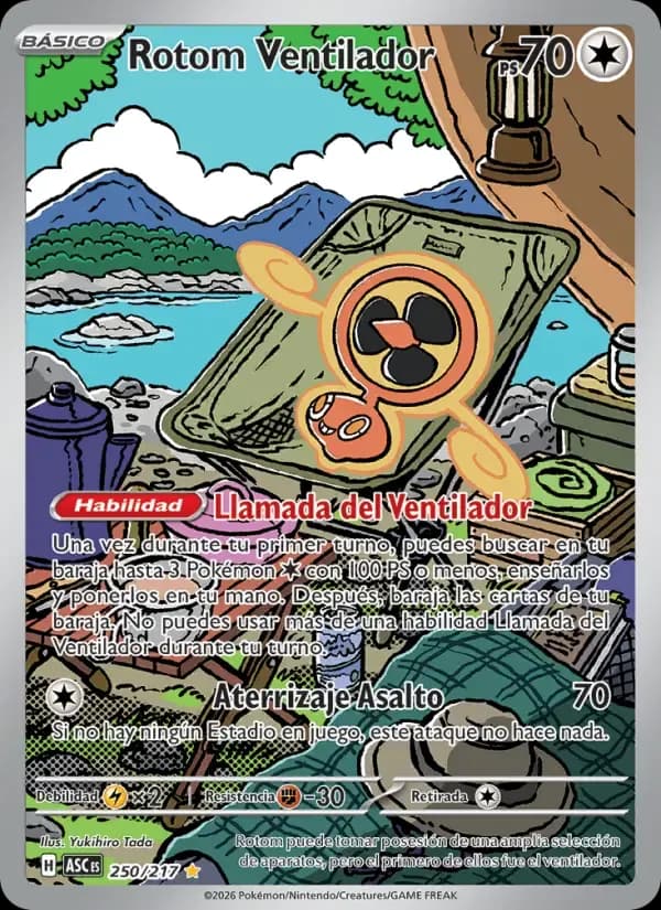 Rotom Ventilador — Héroes Ascendentes 250 Spanish Pokémon card
