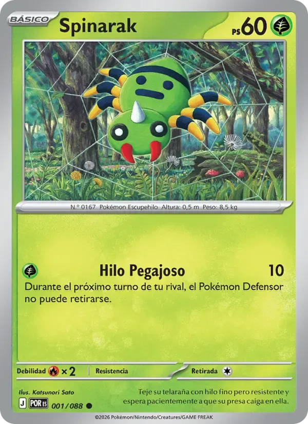 Spinarak — Equilibrio Perfecto 1 Spanish Pokémon card