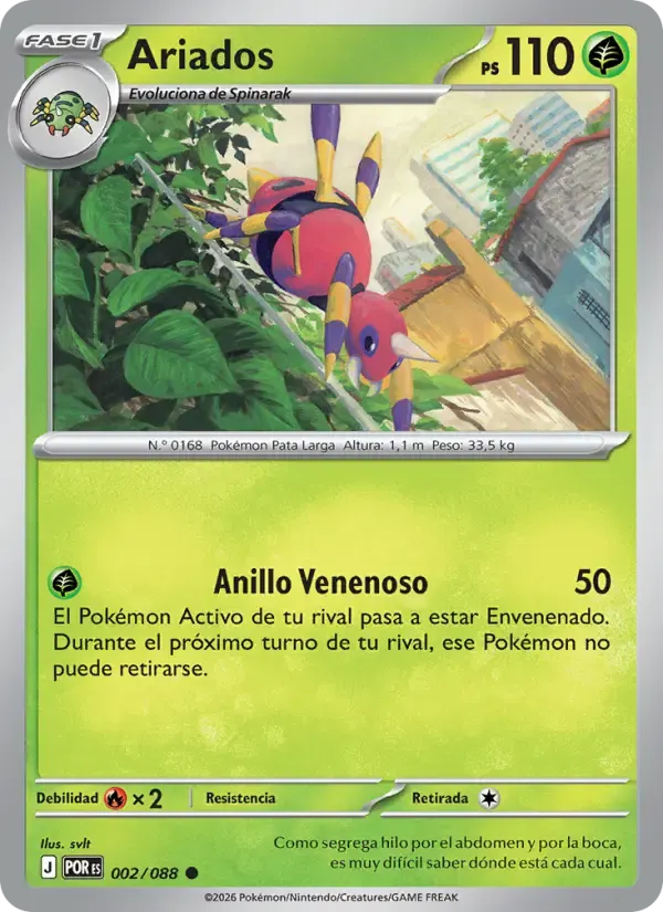 Ariados — Equilibrio Perfecto 2 Spanish Pokémon card