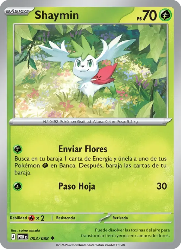 Shaymin — Equilibrio Perfecto 3 Spanish Pokémon card