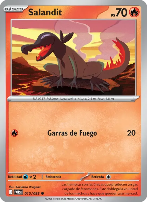 Salandit — Equilibrio Perfecto 15 Spanish Pokémon card