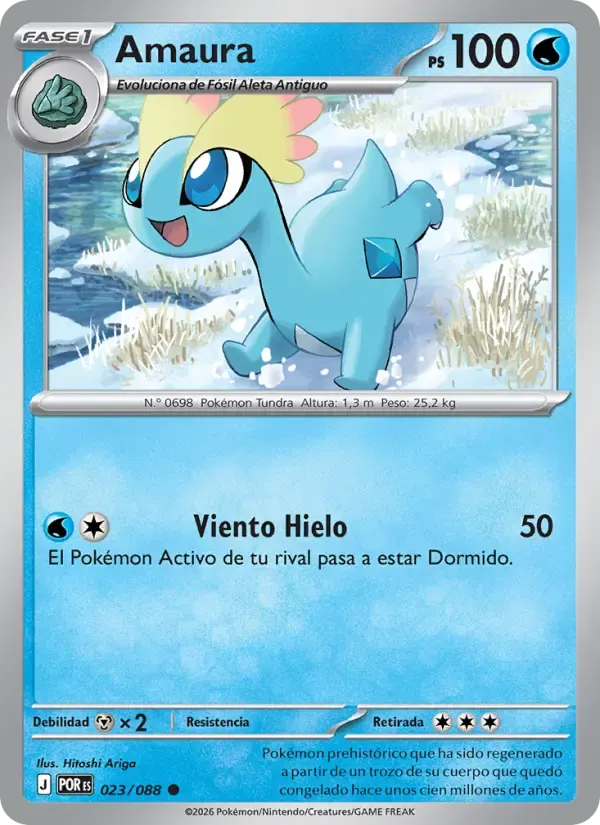 Amaura — Equilibrio Perfecto 23 Spanish Pokémon card