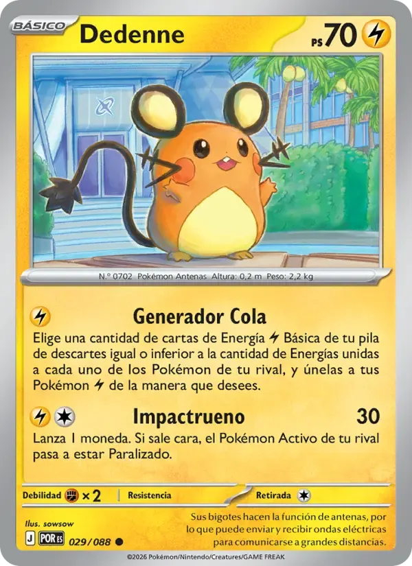Dedenne — Equilibrio Perfecto 29 Spanish Pokémon card