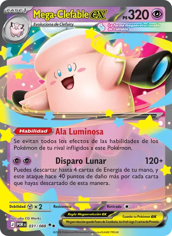 Mega-Clefable ex — Equilibrio Perfecto 31 Spanish Pokémon card