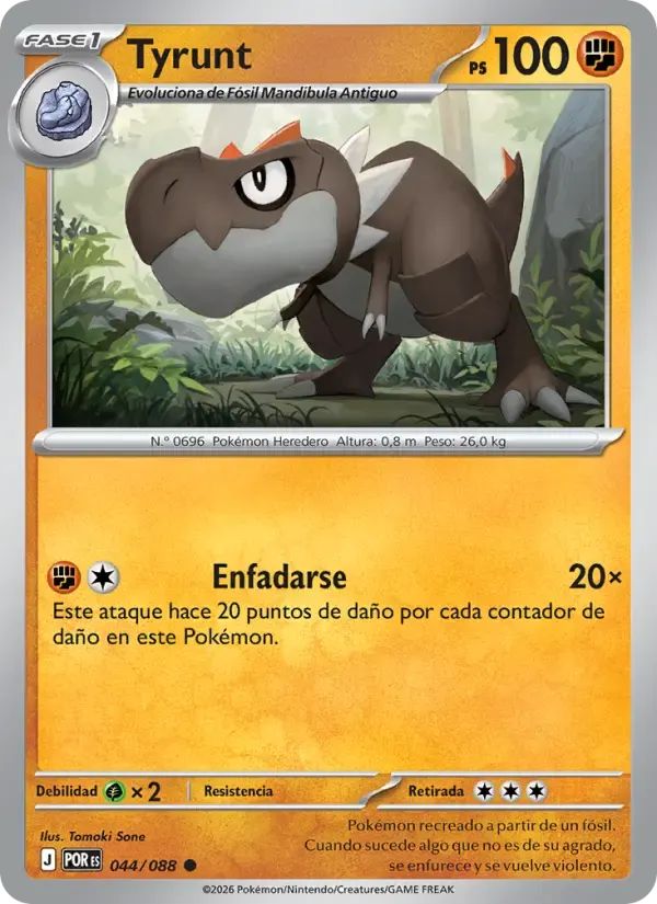 Tyrunt — Equilibrio Perfecto 44 Spanish Pokémon card