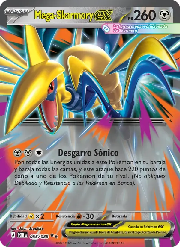Mega-Skarmory ex — Equilibrio Perfecto 55 Spanish Pokémon card
