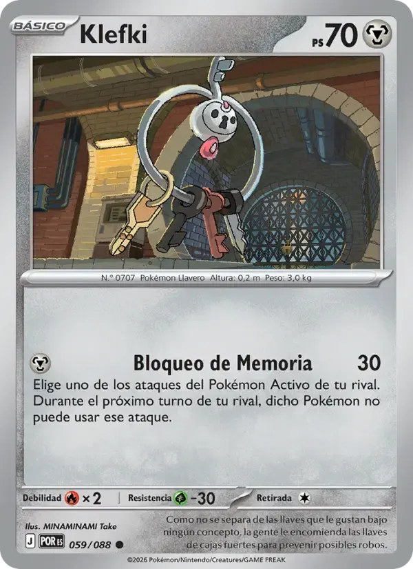 Klefki — Equilibrio Perfecto 59 Spanish Pokémon card