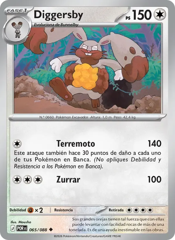 Diggersby — Equilibrio Perfecto 65 Spanish Pokémon card