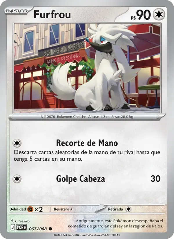 Furfrou — Equilibrio Perfecto 67 Spanish Pokémon card