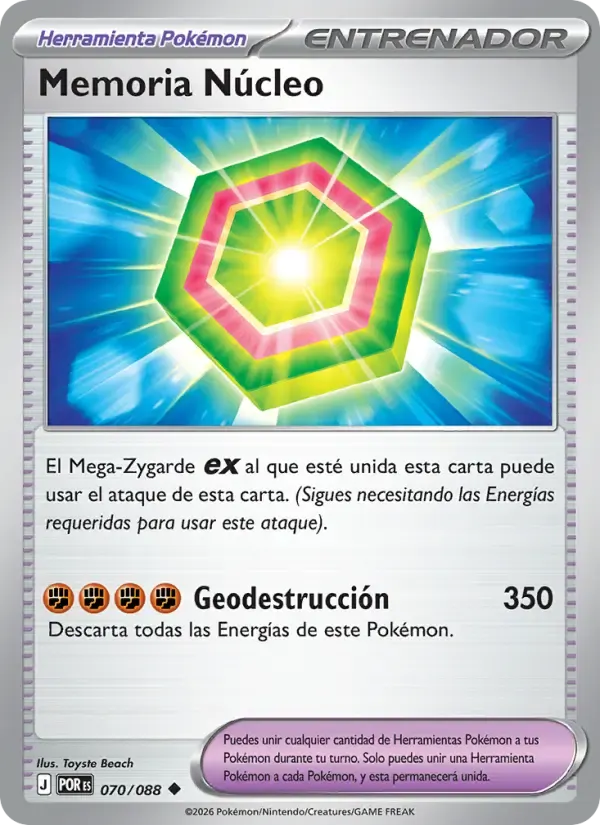 Memoria Núcleo — Equilibrio Perfecto 70 Spanish Pokémon card